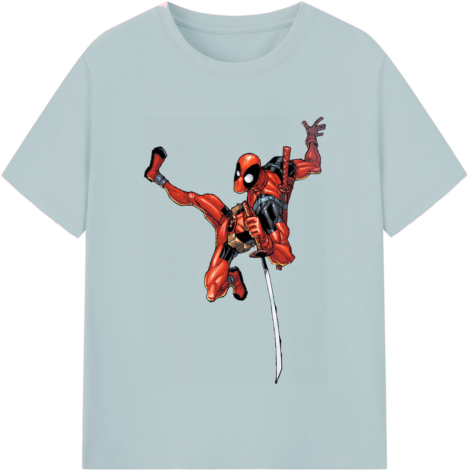 （画像用） Deadpool デッドプール 綿100％半袖Tシャツ（フロントプリント）